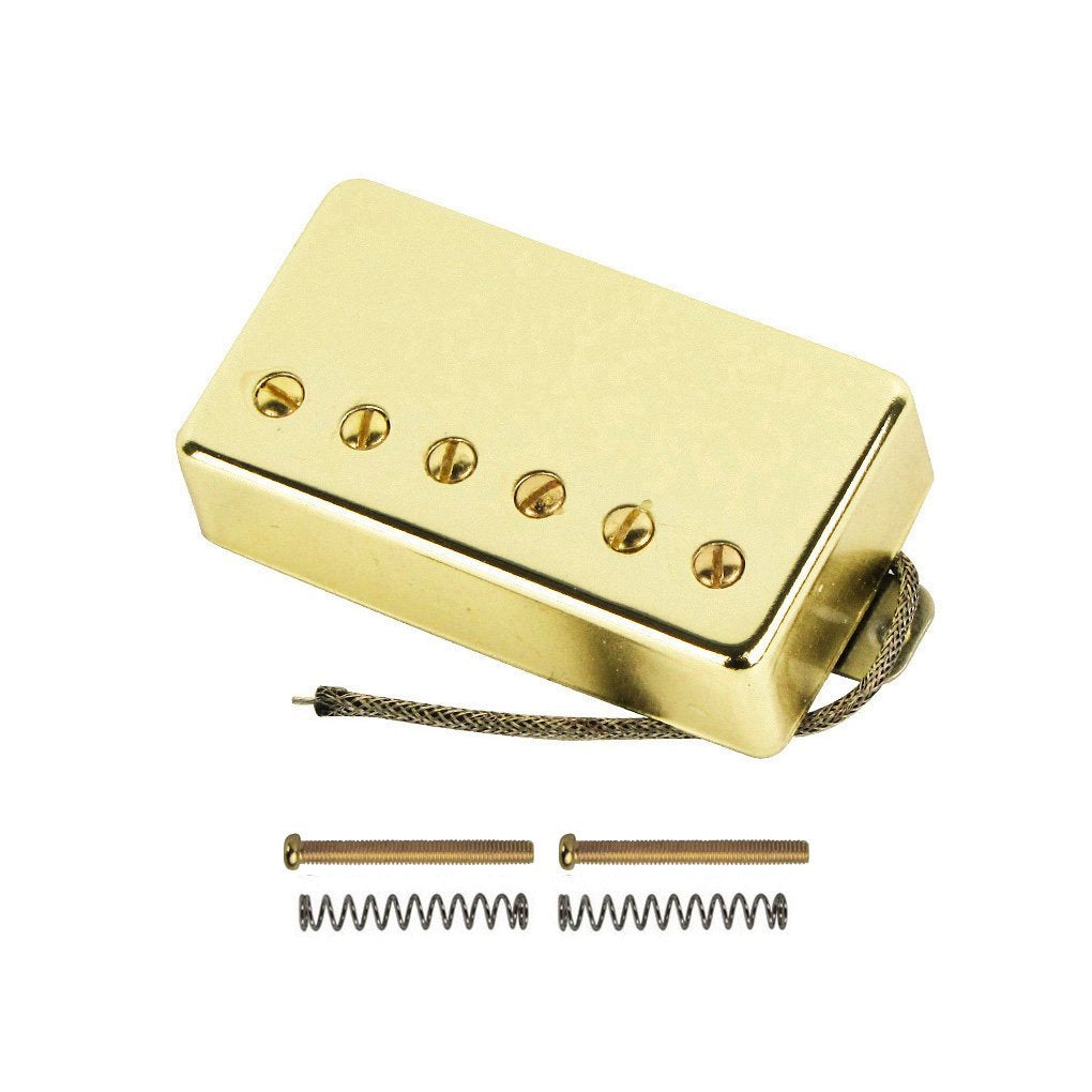FLEOR Alnico5 Guitar Humbucker Pickup Set Golden Bridge & Neck Pickups Compatible with LP style Guitar Part